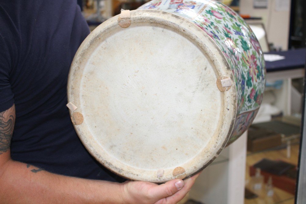 A large 19th century Chinese baluster jar and cover